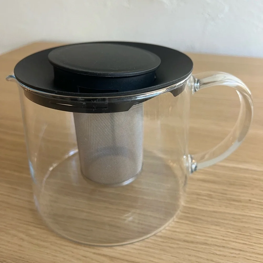 IKEA RIKLIG Glass Teapot with Infuser, 1.6 qt, Heat-Resistant for Loose Leaf Tea